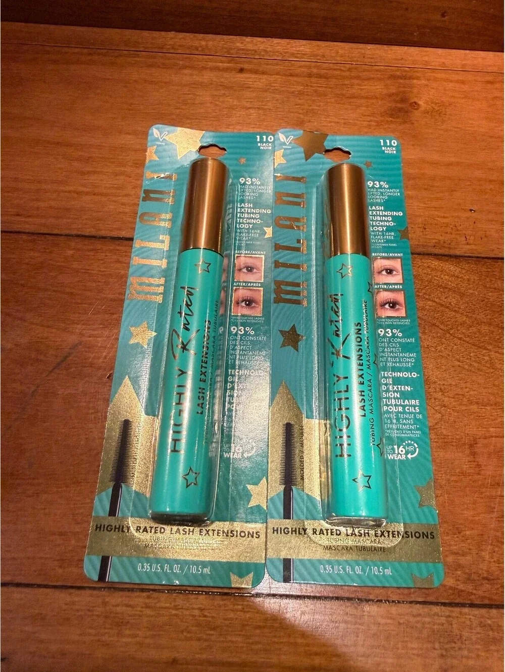 Milani Highly Rated Lash Extensions Mascara 110 Black - 0.35 fl oz - Lot of 2